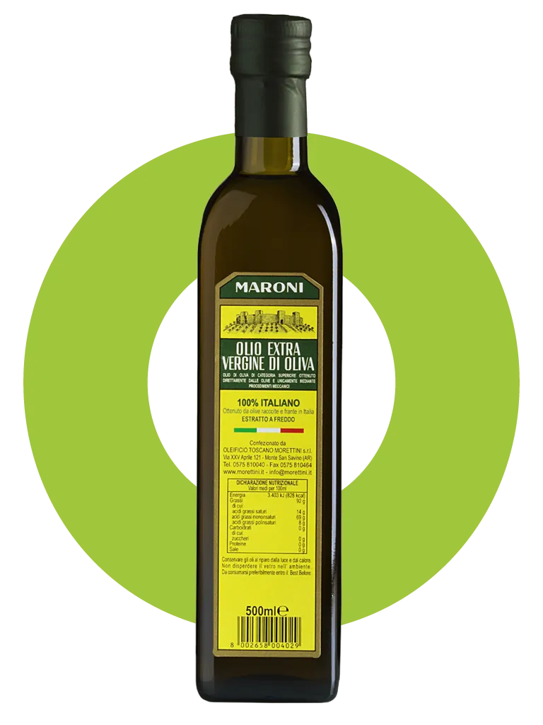 Bottiglia Olio EVO 100% italiano Maroni