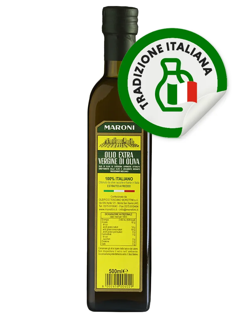 Bottiglia Olio EVO 100% italiano Maroni