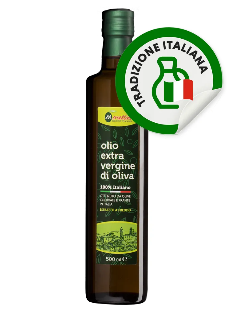 Bottiglia Olio EVO 100% italiano Morettini