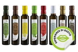 Bottiglie Oli extra vergine di oliva aromatizzati